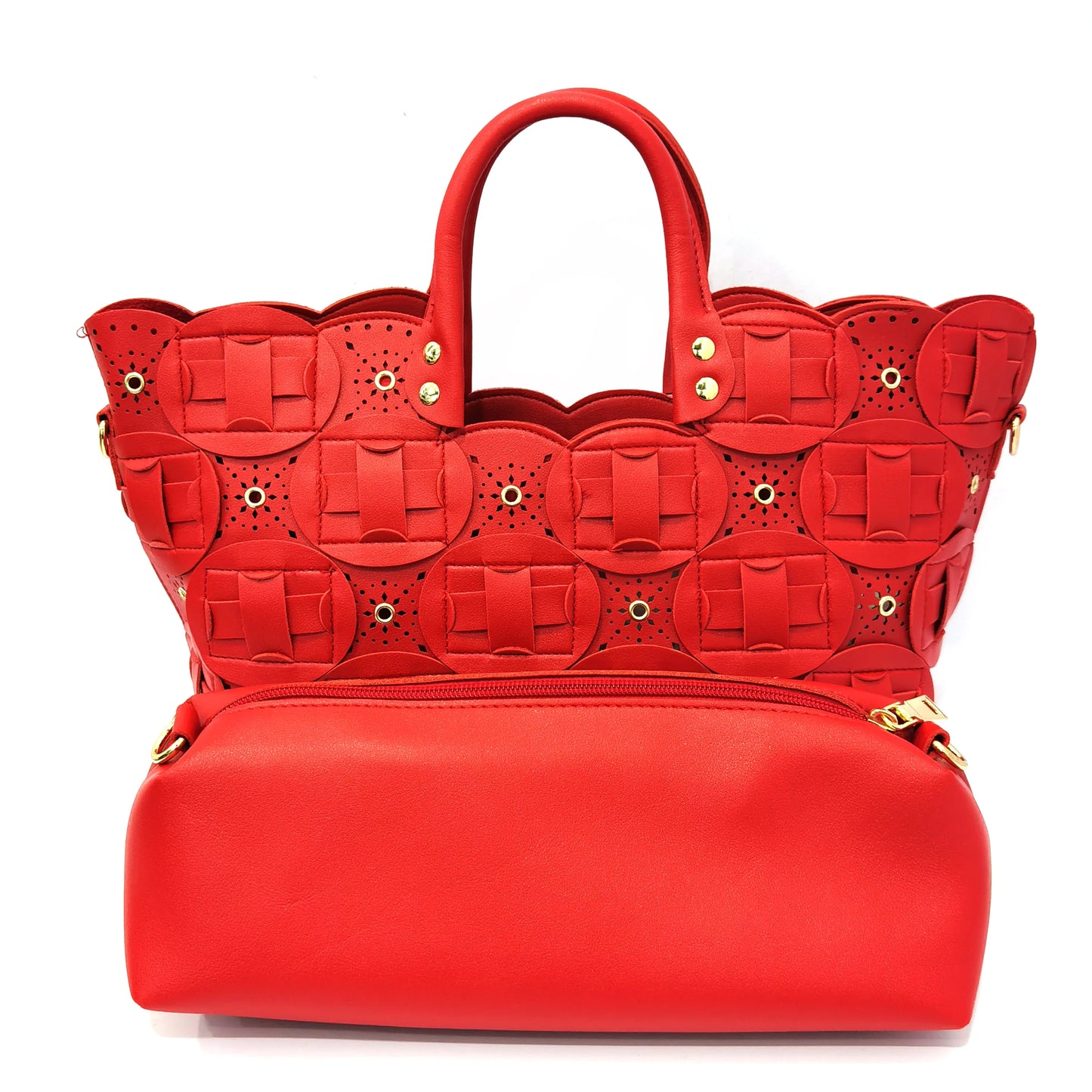 2022 Rivet Style  Women Shoes and Bag to Match in Color matching High Quality Nigerian Design Matching Shoes and Bag