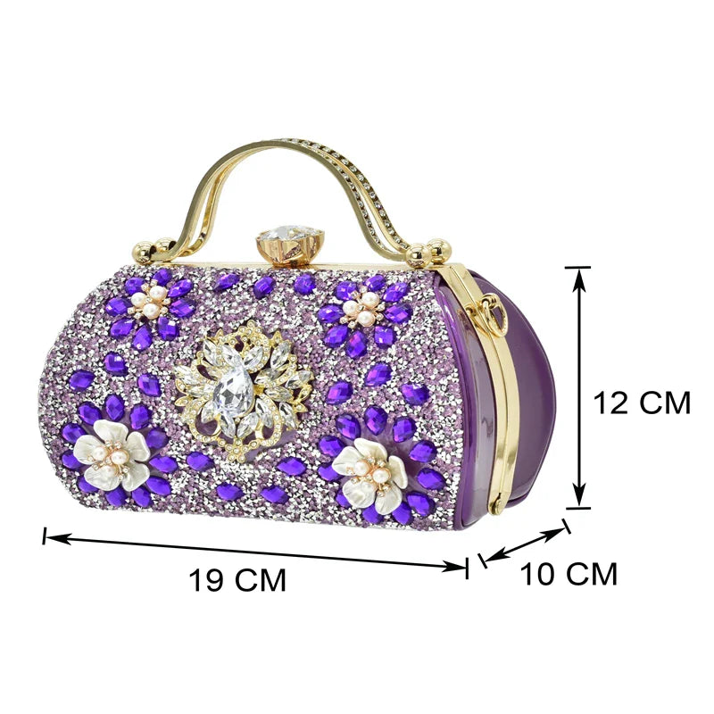 Italian Shoes and Bags Matching Set with Rhinestone Plus Size Shoes Luxury Italian Shoe and Bag Set 2025 Wedding Shoes Bride