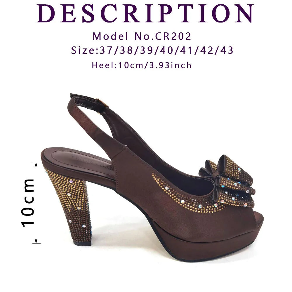 2024 High Quality Yellow Color Fish Beaked Toe Cap Thin Heels Ladies Shoes Matching Bag Set For Women Wedding Party Pump