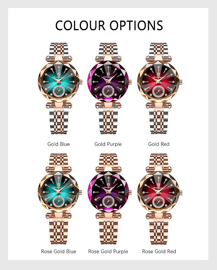 Luxury Elegant Ladies Wristwatch Waterproof Stainless Steel Watch for Woman Simple Casual Dress Women's Quartz Watches