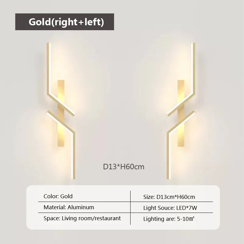 LED Wall Lamp Modern Minimalist Strip Wall Decor Lights