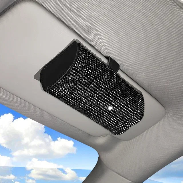 Diamond Car Glasses Case Sunglasses Storage Box