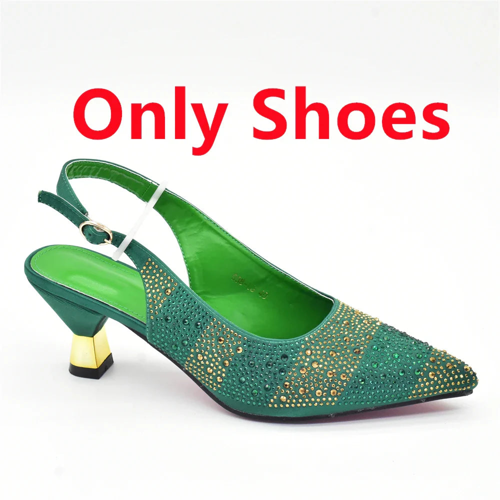Designer Shoe and Bag Sets From Italy Original Italian Shoes and Bag Set for Women Wedding Shoes for Women Bride Party Pumps