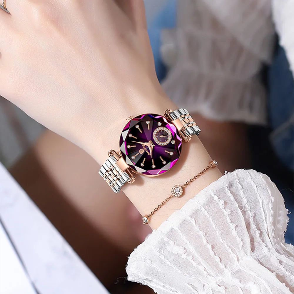 Luxury Elegant Ladies Wristwatch Waterproof Stainless Steel Watch for Woman Simple Casual Dress Women's Quartz Watches