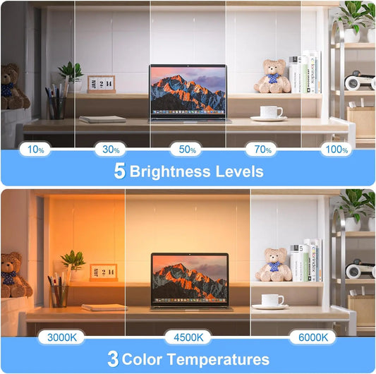 Rechargeable LED Mirror & Cabinet Light Bar – 3 Color, Dimmable, Magnetic, Remote Control