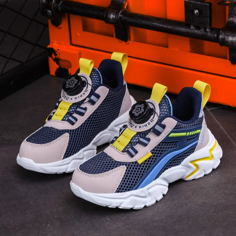 New Children Sports Shoes Boy Sneaker Black Mesh Summer Breathable Kids Casual Shoes Boy Running Tennis Running Sneaker