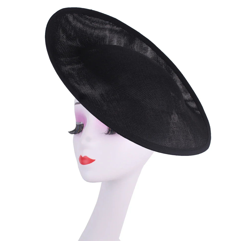 30CM Round Fascinator Base Supplies DIY Hair Accessories Make Millinery Cap Fabric For Women Wedding Fascinator Hat Formal Event