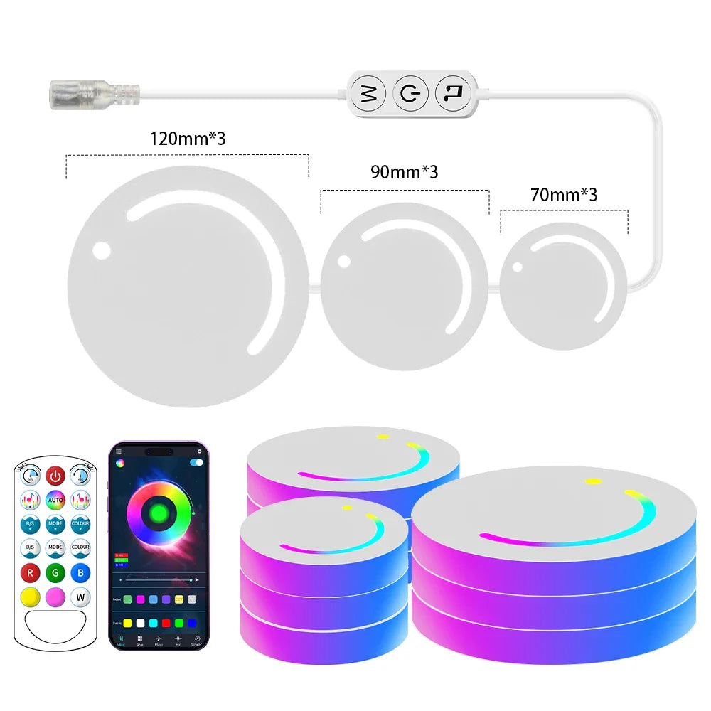 LED Wall Decorative Lights RGB DIY Creative styling APP Remote Control