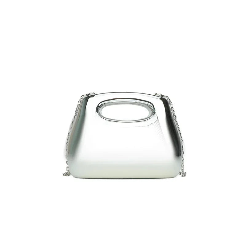 Golden Acrylic Women Hobo Bags Luxury Designer Clear Beach Handbags Dinner Party Wedding Round Top Handle Evening Clutch Purse