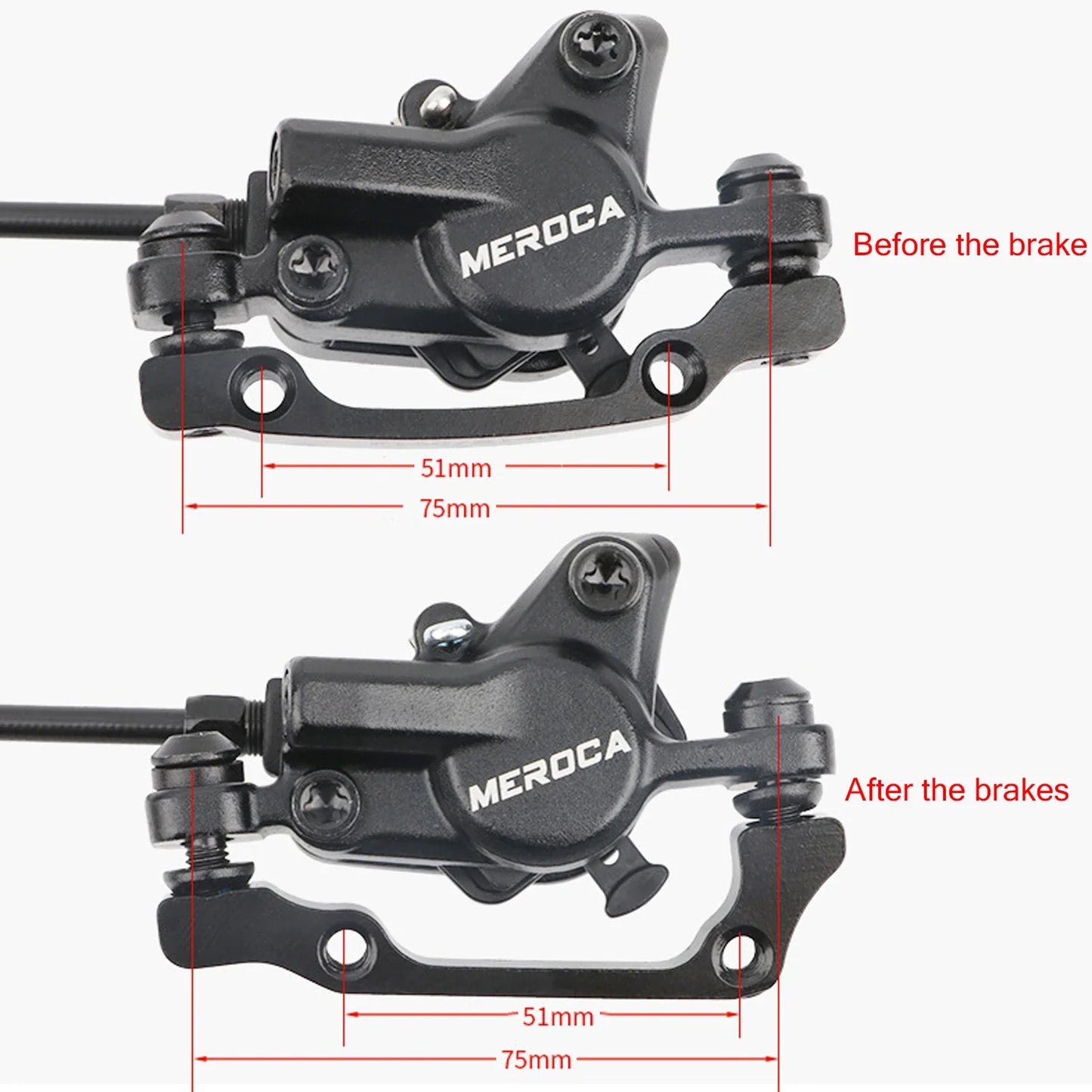 Bicycle Brake Hydraulic Disc Brake  Bicycle Oil Brake Mountain Bike Brake Front Rear Bike Caliper Clamp Bike Parts