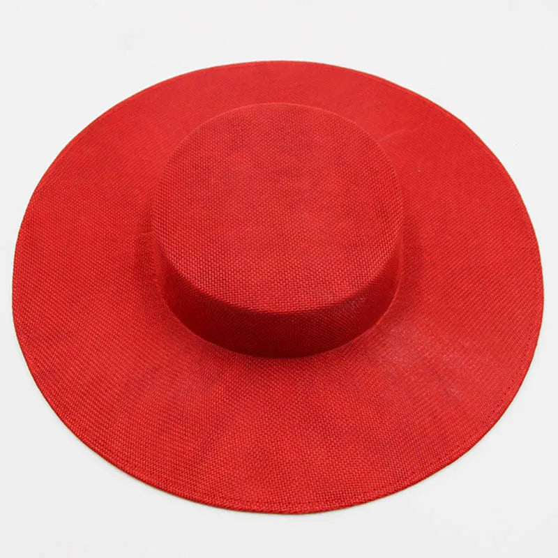 Ladies Fascinators Millinery Hat Base Party Wedding Fake Sinamay Hat Wide Brim DIY Kentucky Derby Headpiece Hair Accessories