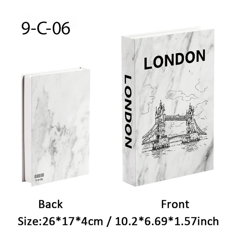 Travel City Decorative Display Books with Hidden Storage – Paris, London, New York, Tokyo & More