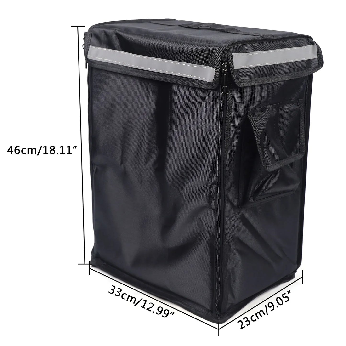 42L Portable Food Pizza Delivery Picnic Storage Backpack Waterproof Oxford Cloth Foldable,Easy to Install and Dismantle Black