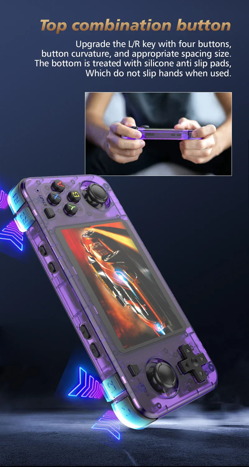 BOYHOM New R36H Retro Handheld Console Open-Source Linux System Classic Game Consoles 3.5 inch IPS Screen Portable Video Player