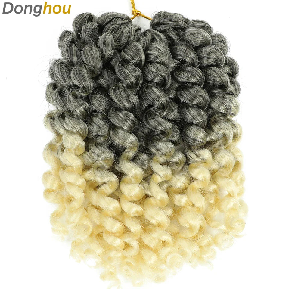 Ombre Jumpy Red Ginger Wand Curls Crochet Hair 1B 27 30 350 613 Purple Grey Colors jamaican twist braiding Hair 20 Strands/Pack