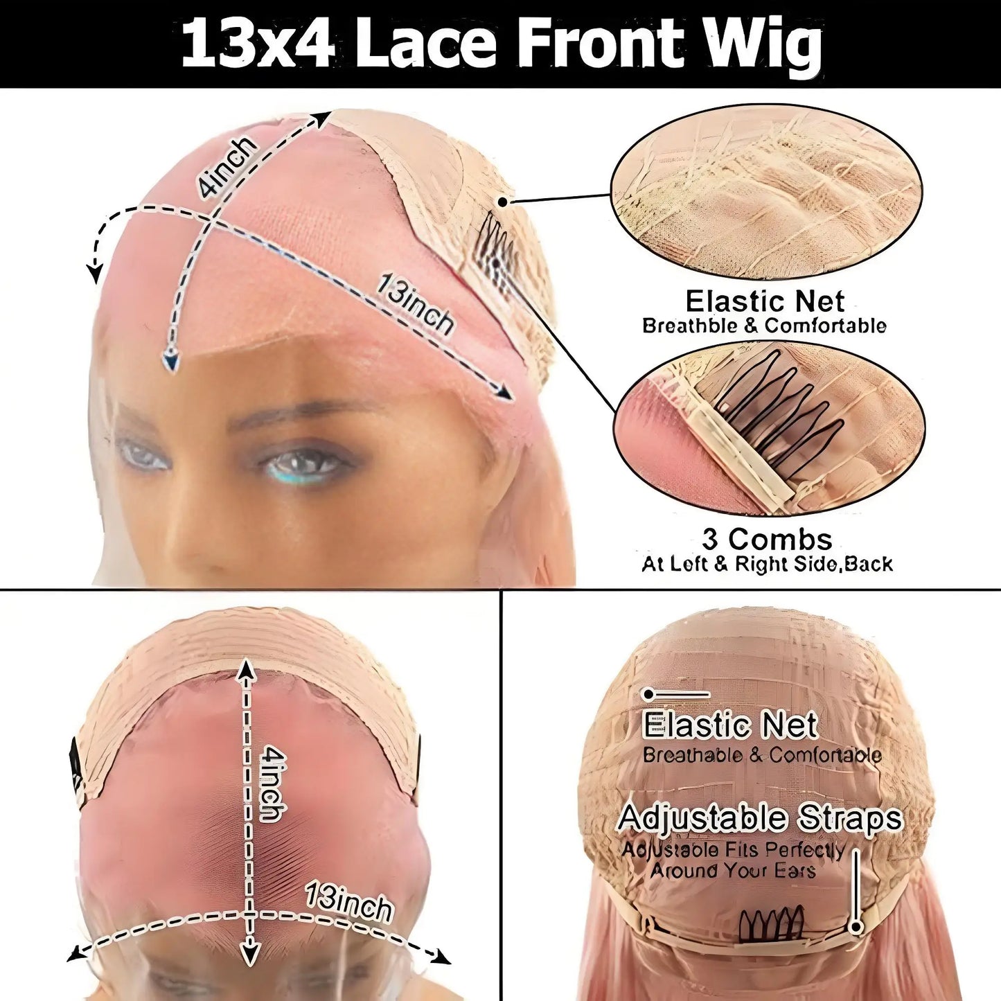 30 36 inch 250% Straight 13x4/13x6 Hd Pure Pink Lace Front Wigs 100% Human Hair For Women Brazilian Color Pre Plucked Glueless