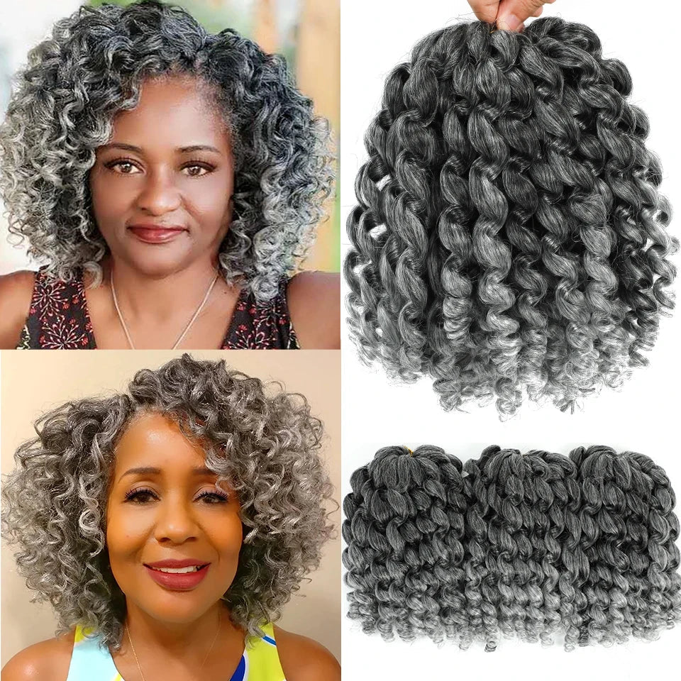 3 Packs Wand Curl Jamaican Bounce Crochet Hair 8inch T Purple 27 30 350 Bug Ombre Blonde Synthetic Jumpy Wand Curly Hair 60Roots