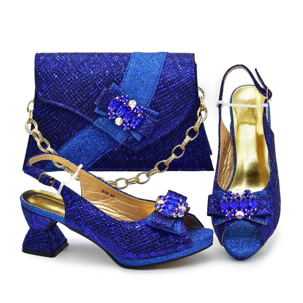 New Fashion Italian Shoes with Matching Bags for Nigeria Women Ladies Shoe and Bag Set Latest Designers Luxury Woman Pumps