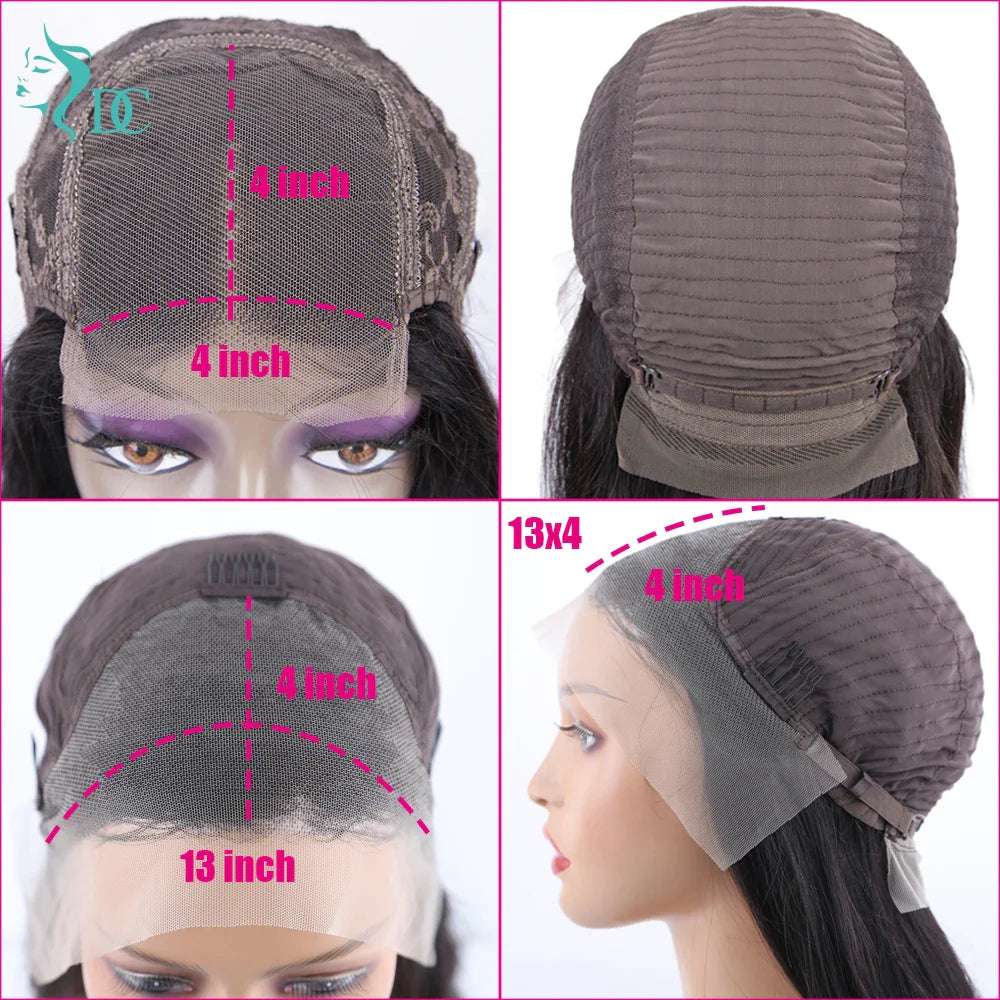 4c Hairline Kinky Straight Bob Human Hair Wig 4c Kinky Edges Curly Baby Hair Short Bob 13x4 Lace Frontal Wigs 4x4 Closure Wigs