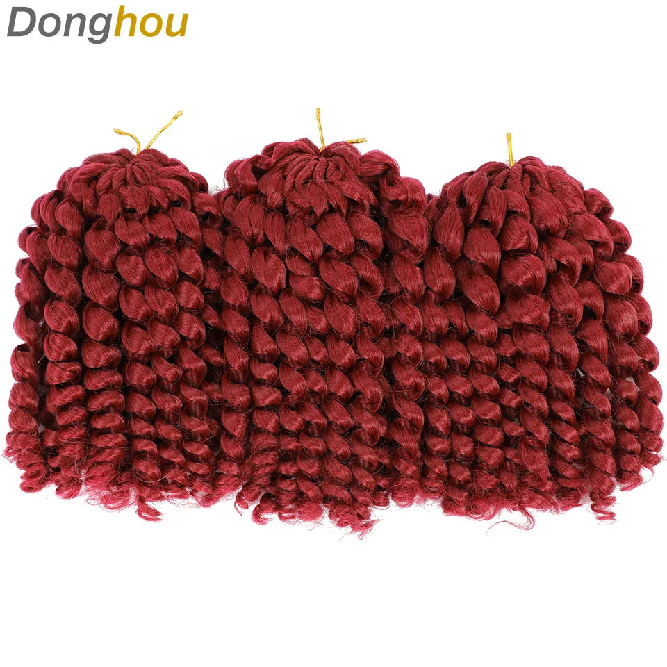 Ombre Jumpy Red Ginger Wand Curls Crochet Hair 1B 27 30 350 613 Purple Grey Colors jamaican twist braiding Hair 20 Strands/Pack