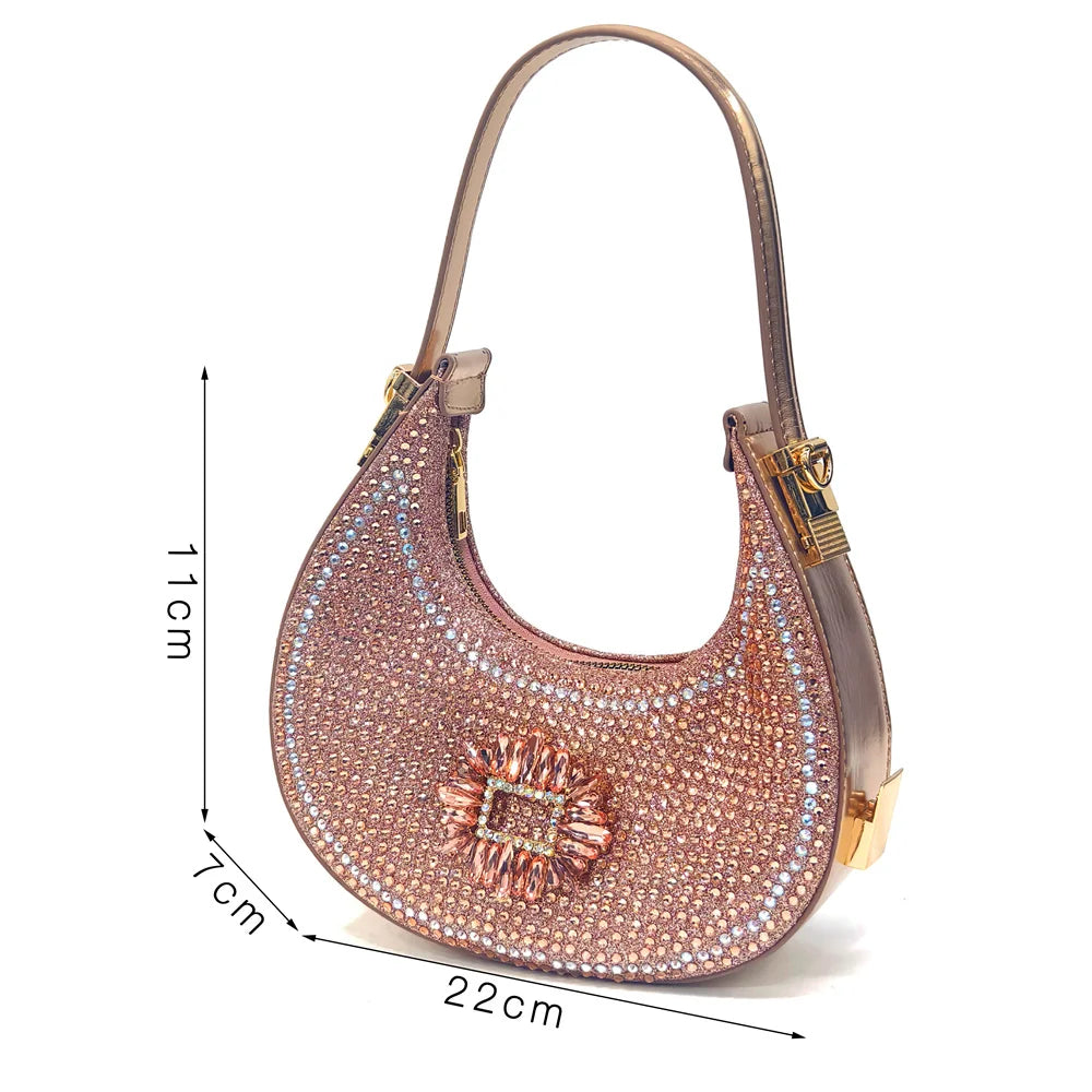 2025 Nigerian Women's Party Shoes and Bags Medium Heel Pointed Toe Elegant Party Footwear With Matching Color Handbag for Women