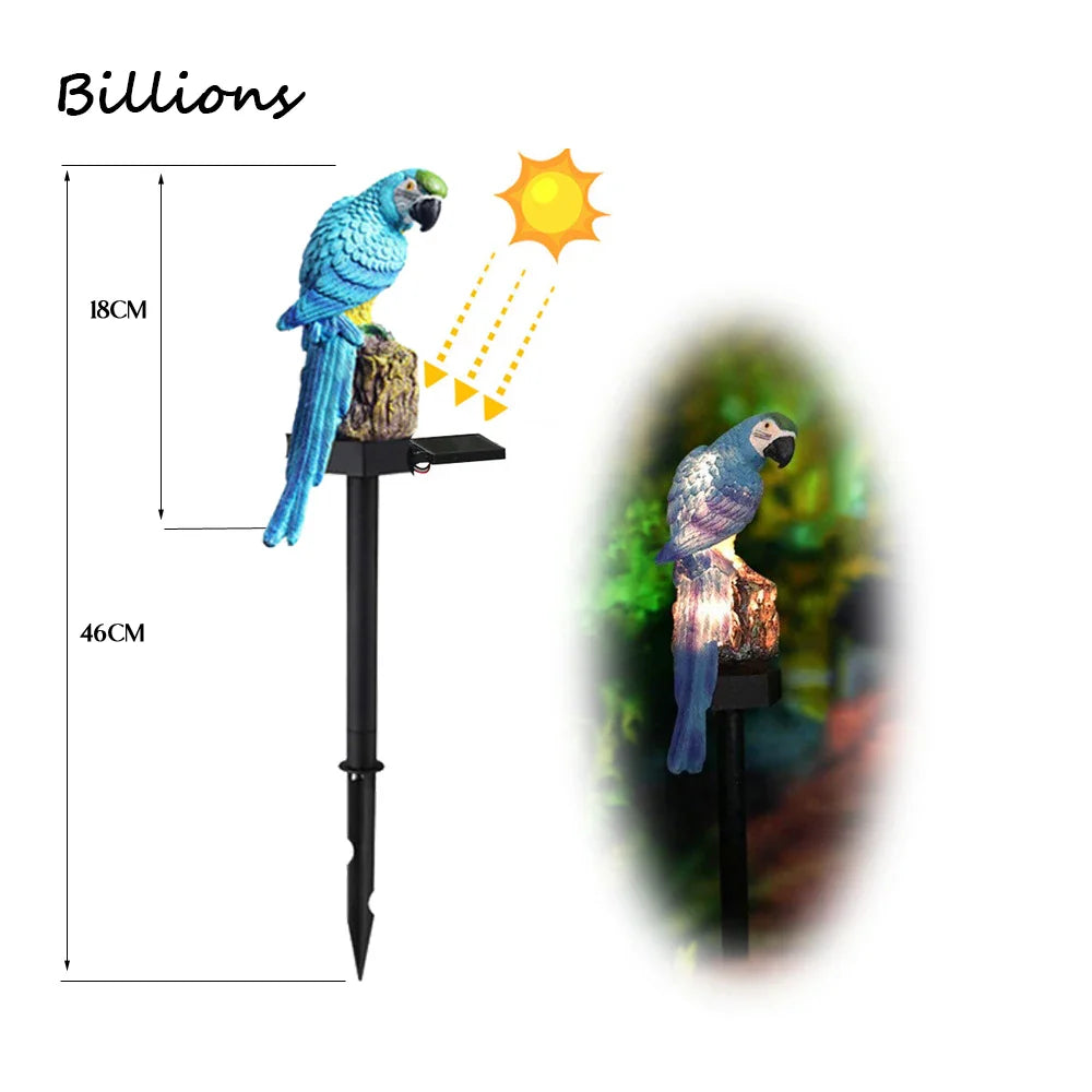 Solar Powered LED Owl Animal Home Artificial Flowers Garden Lights Waterproof