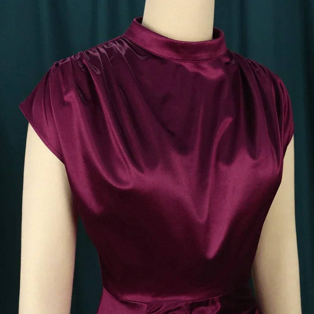 Burgundy Dresses Plus Size 4XL Sexy Bodycon Long Prom Slit Evening Birthday Party Cocktail Outfits for Ladies 2024 Spring Summer