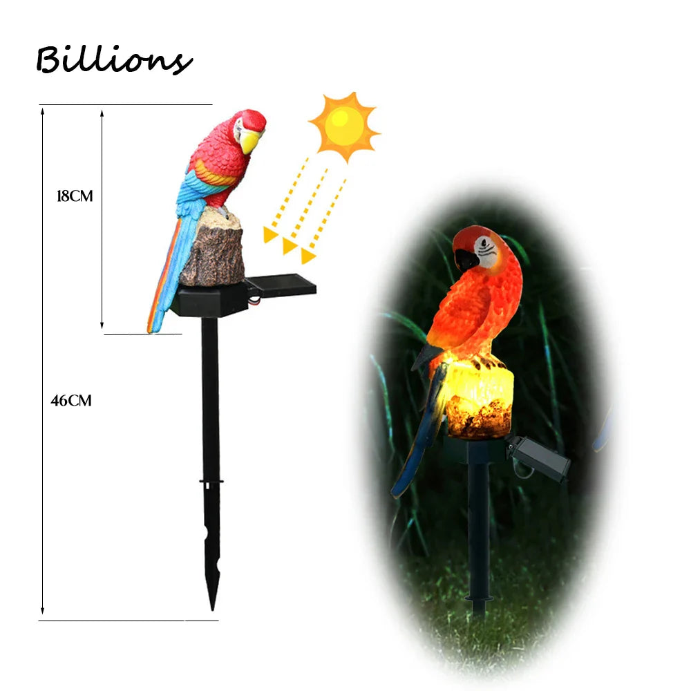 Solar Powered LED Owl Animal Home Artificial Flowers Garden Lights Waterproof