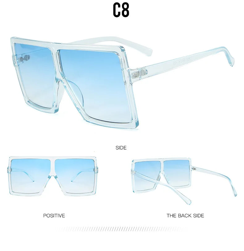 Brand Designer Oversized Square Sunglasses For Women Men 2022 Big UV400 Sun Glasses Womens Sunglasses