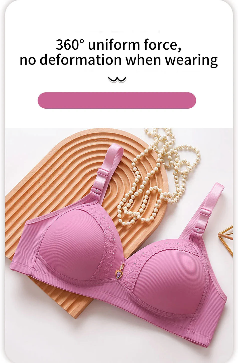 High-Quality Women Full Cup Bra Daily Comfort and Support Nursing Bras Comfortable Breathable Leisure Simplicity Women Bra