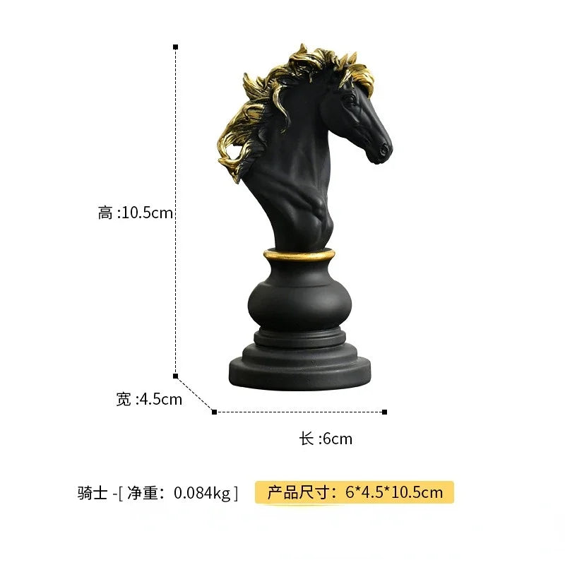 Resin Retro International Chess Figurine
