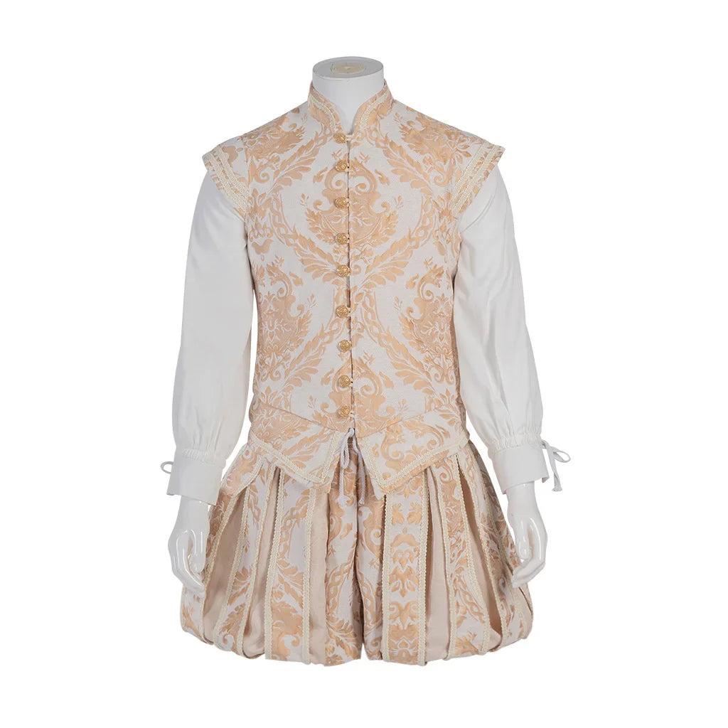 15th Century Renaissance Tudor King Prince Costume Vest & Pants Set – Elizabethan Outfit