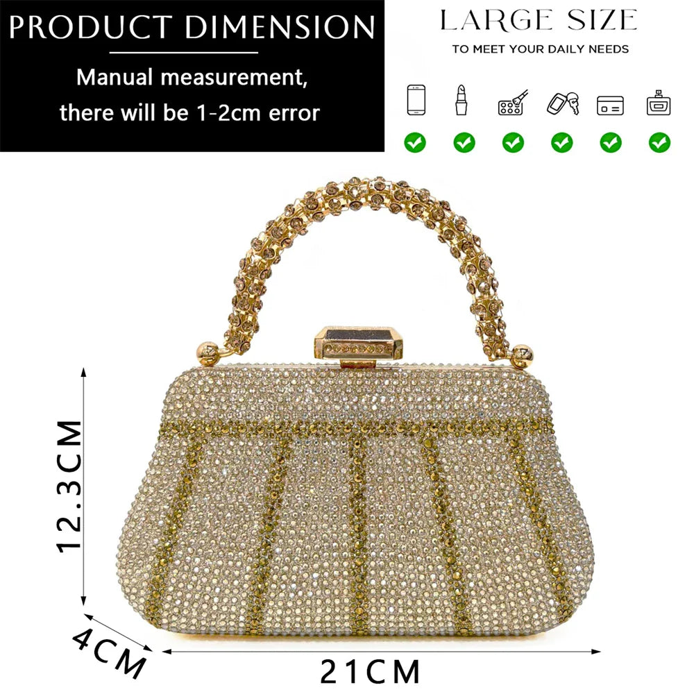 Venus Chan Black Hollow Design With Pointed Shoes And Fashion Three-Dimensional Bag Cozy Rhinestones Are Suitable For Parties