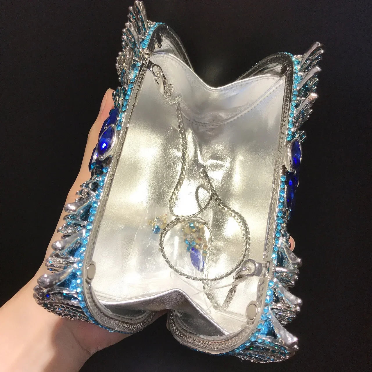 Crystal Women Handbags Luxury Designer Clutch Bags Diamond Handmade Wedding Bride Gift Clutch Purse Vintage Shiny Evening Clutch