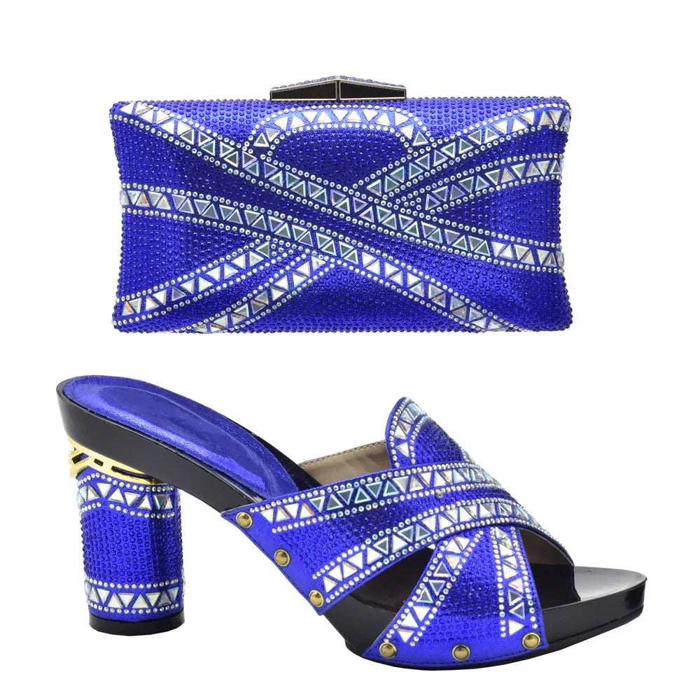 New Arrival Green Color Italian Shoes with Matching Bags Shoes and Bag Set African Sets 2024 Shoe and Bag Set for Party In Women