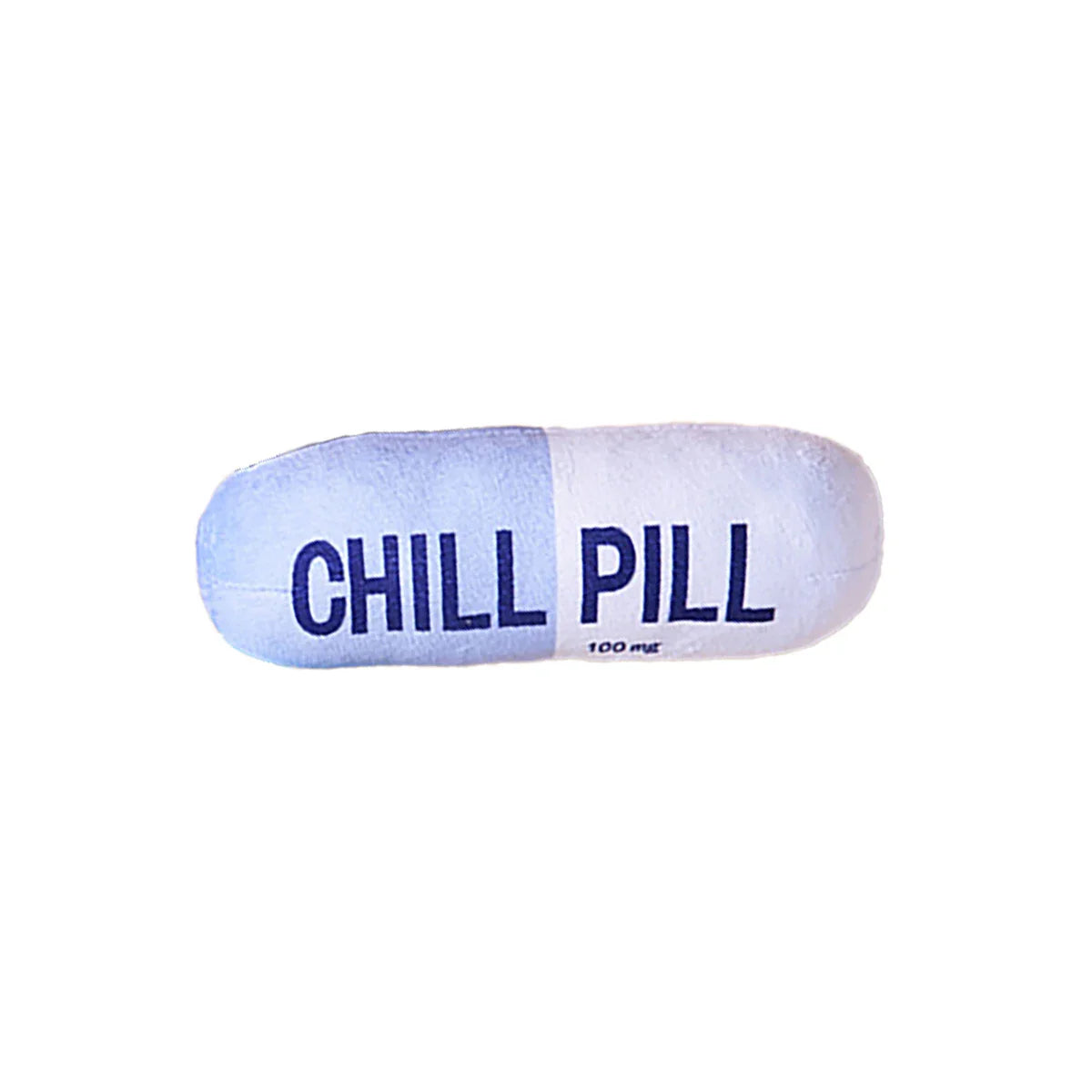 Interactive Plush “Chill Pill” Dog Toy with Squeaker – Soft Bite-Resistant Chew Toy for Pets