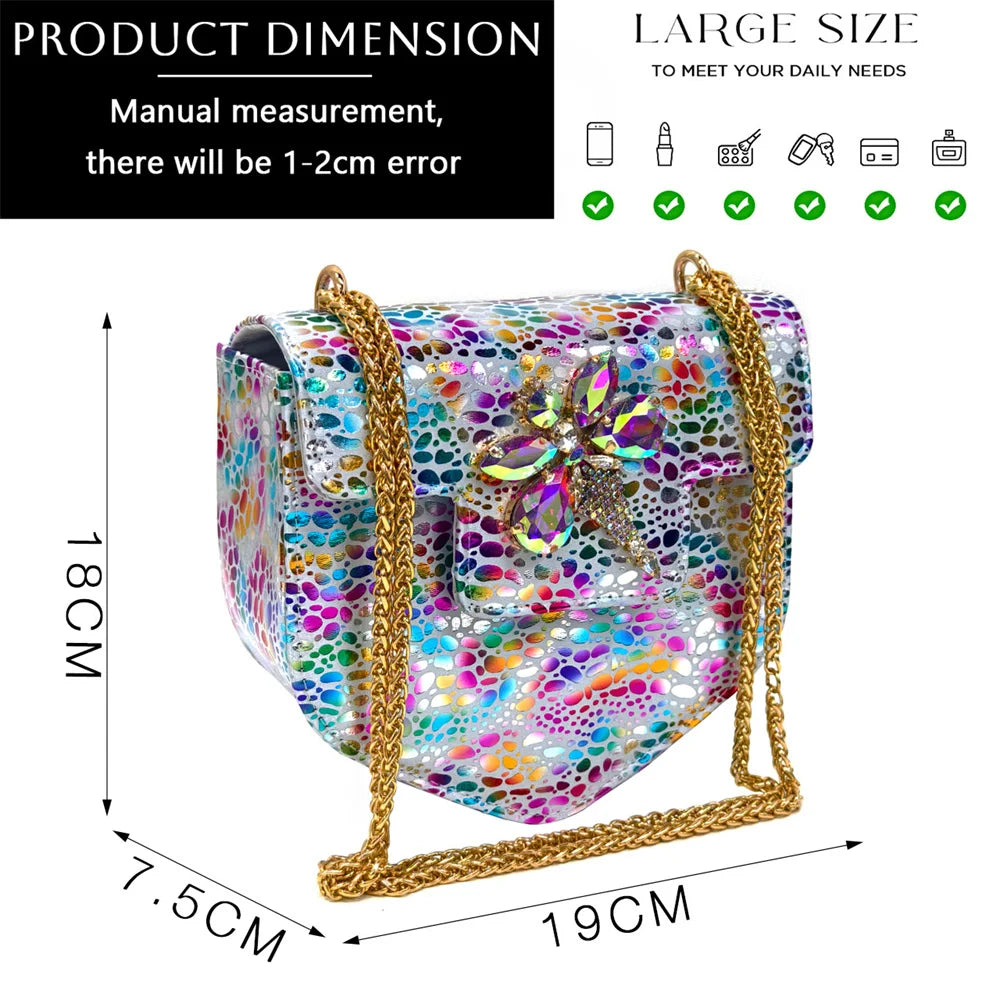 2024 Champagne Color Thin Heels Pointed Toe Crystal Design Ladies Shoes Matching Bag Set For Women Weeding Party Pump