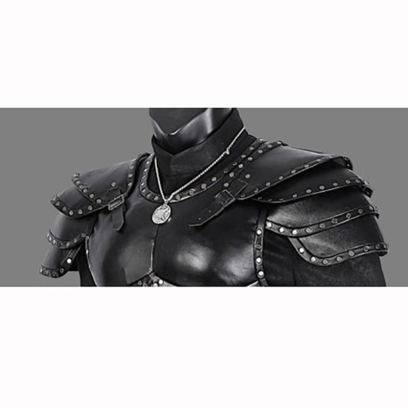 Medieval Viking Pirate Shoulder Armor Gladiator Knight Warrior Pauldrons Gothic Steampunk PU Leather Armour
