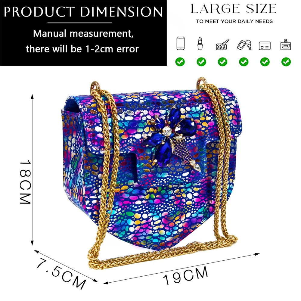 2024 Champagne Color Thin Heels Pointed Toe Crystal Design Ladies Shoes Matching Bag Set For Women Weeding Party Pump