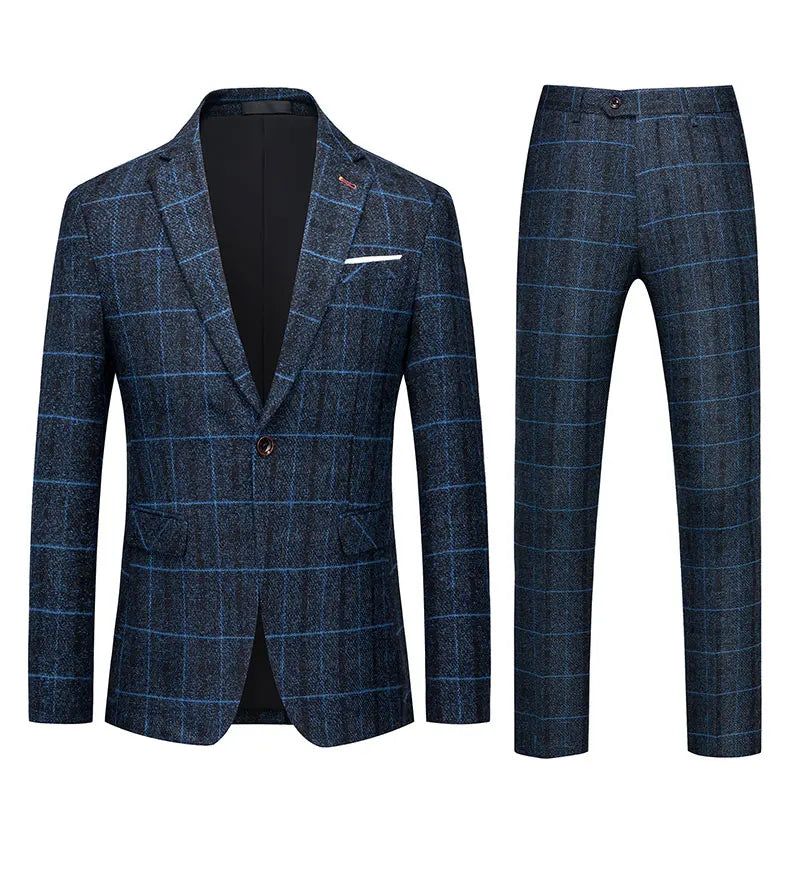 2024 Men's Suit One Button (suit + Vest + Trousers) Fashion Wedding Business Leisure Career Work Formal Three-piece Set M-5XL