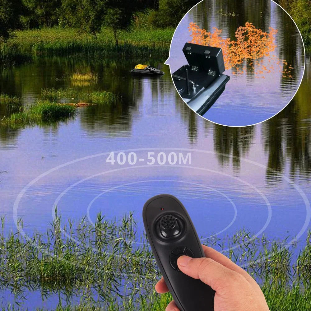 D16 Fishing Bait Boat with Large Bait Container Automatic Bait Boat with 400-500M  For OutdoorRemote Range 10000mAh/5200mAh
