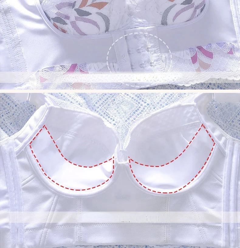 Push Up Padded Bras Voor Vrouwen Kant Beha Voeg Twee Beugel Beha Cup Plus Size Bras Voor Vrouwen Floral 32d Bra Womens Lingerie