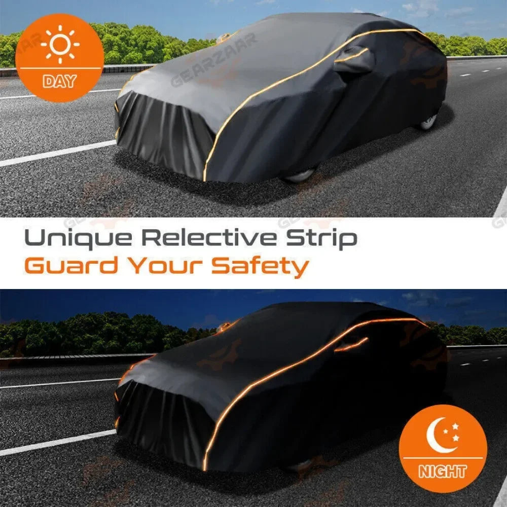 Waterproof 6 Layer Car Cover Heavy Duty Cotton Lined UV Protection - S M XL XXL
