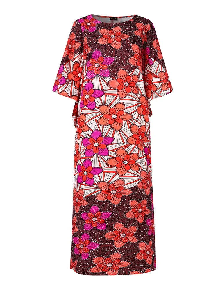 Plus Size Women's Summer Party Maxi Dress Bohemian Sundress Robe