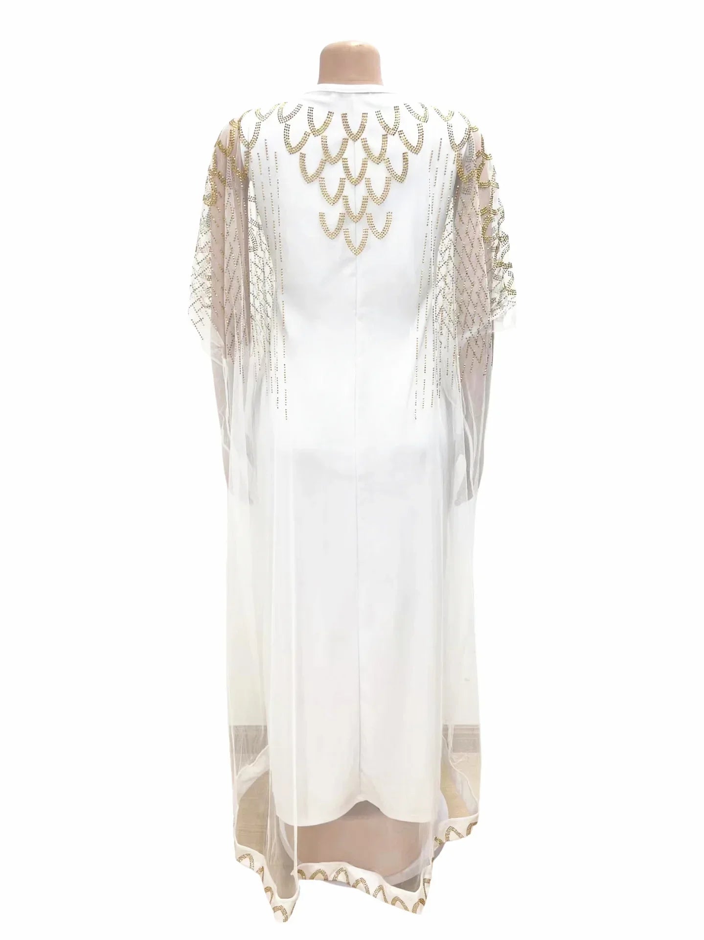 African Dresses For Women Short Sleeve Turkey Diamonds Evening Wedding Party Floor Length Dress Muslim Africa Clothes 2023
