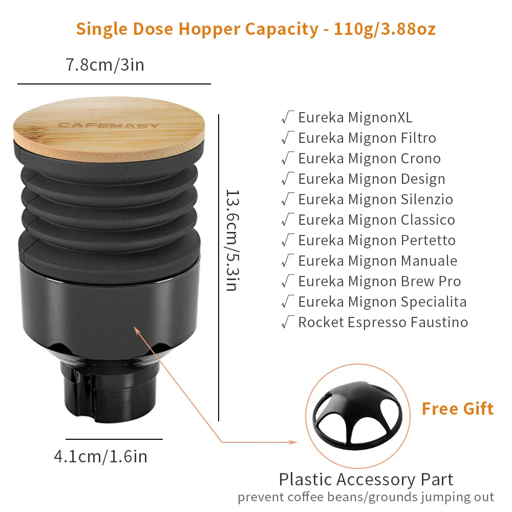 Coffee Beans Grinder Single Dose Hopper/Bellows Coffee Grinder Bean Bin Blowing Cleaning Tools For Eureka Mignon And Helios