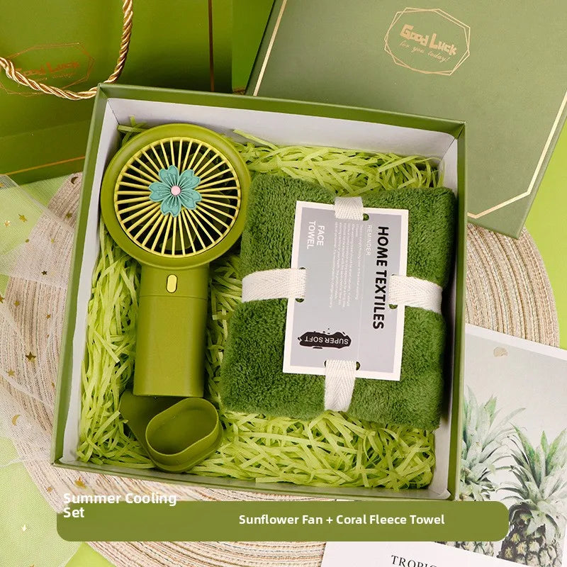 Busin Opening Ceremony Creative Gift Cup Umbrella Towel Set High-End Sensation Client Accommodation Faionable Sle