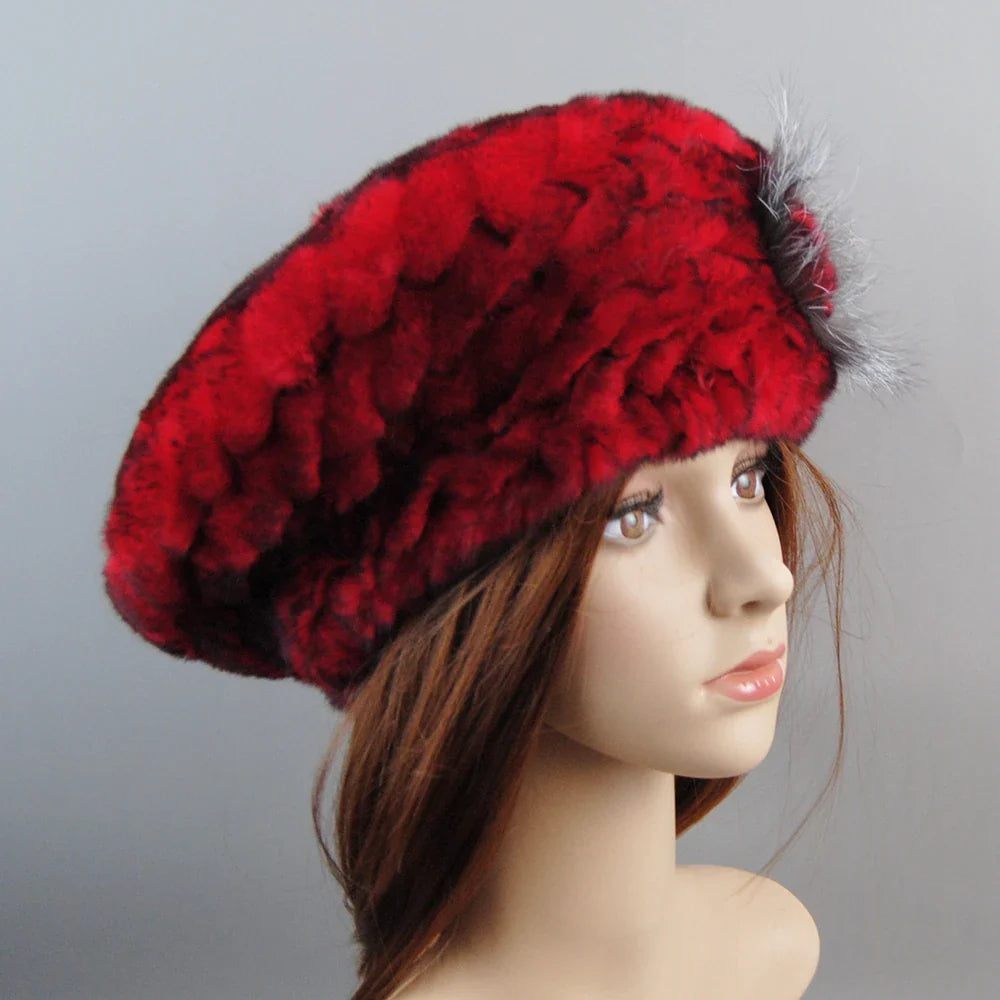 Winter Women's Faux Fur Hats And Scarves