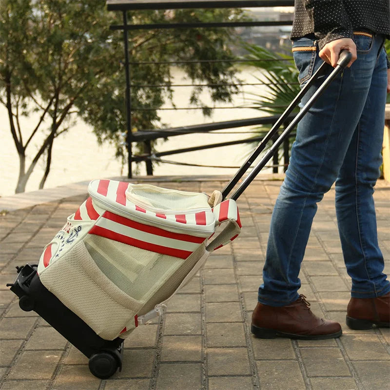 Folding Luggage Cart Wheel Trolley 35kg Heavy Duty Barrow Portable Hand Sack Magic Trailer for Home Travel Shopping