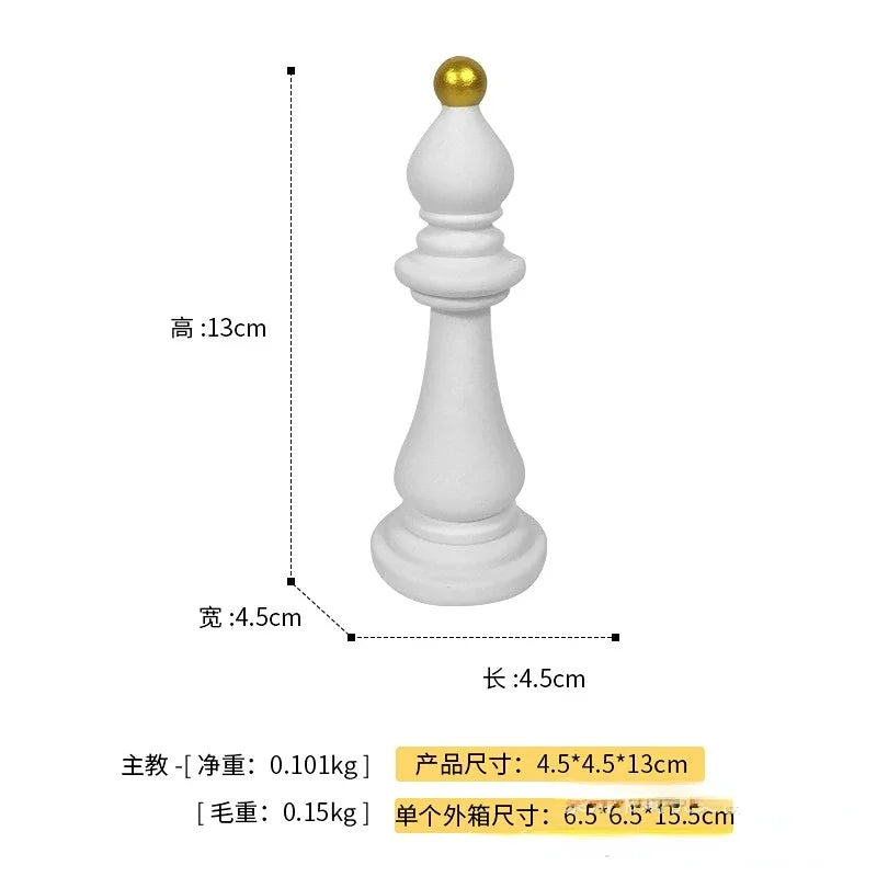 Resin Retro International Chess Figurine